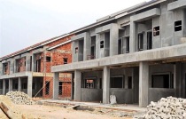 ROW OF HOUSES UNDER CONSTRUCTION